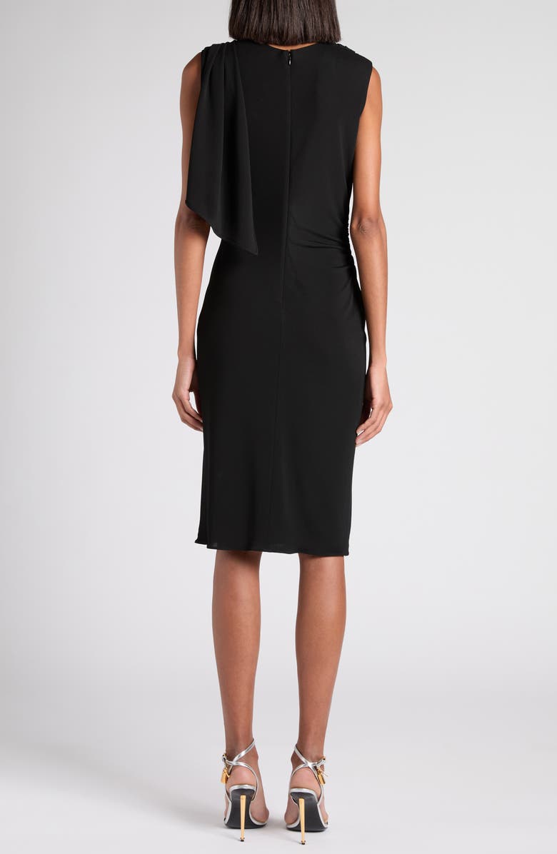 TOM FORD Cutout Shoulder Crepe Jersey Cocktail Dress, Alternate, color, Lb999 Black