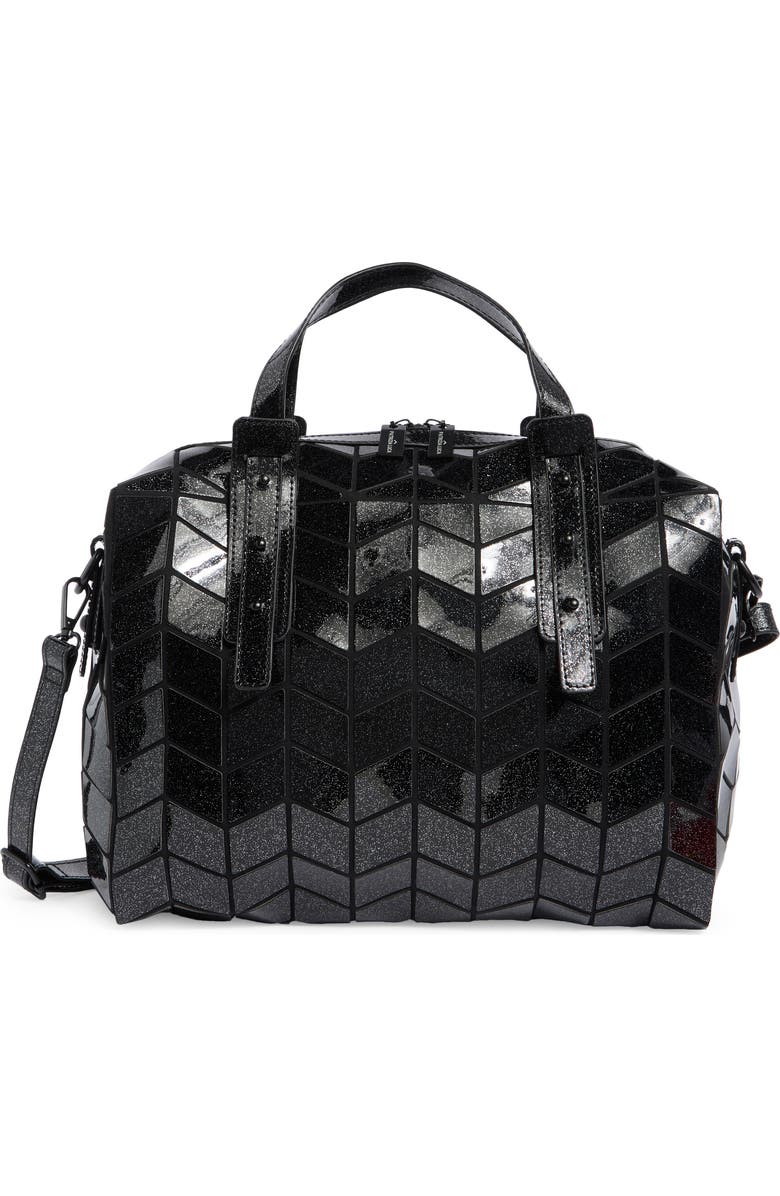 PATRIZIA LUCA Glitter Top Handle Bag, Main, color, Black Glitter