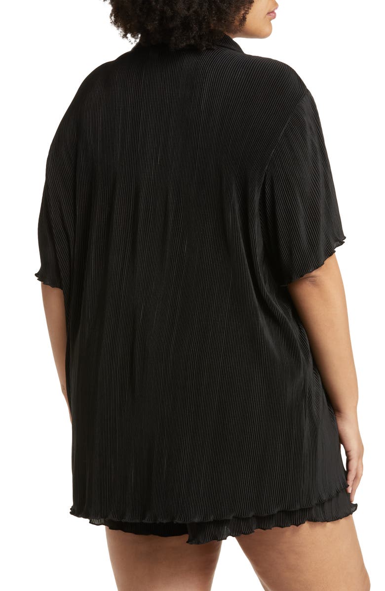 Open Edit Plissé Short Pajamas, Alternate, color,