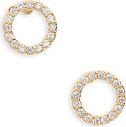 Estella Bartlett Pavé Crescent Moon Stud Earrings