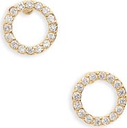 Estella Bartlett Pavé Crescent Moon Stud Earrings