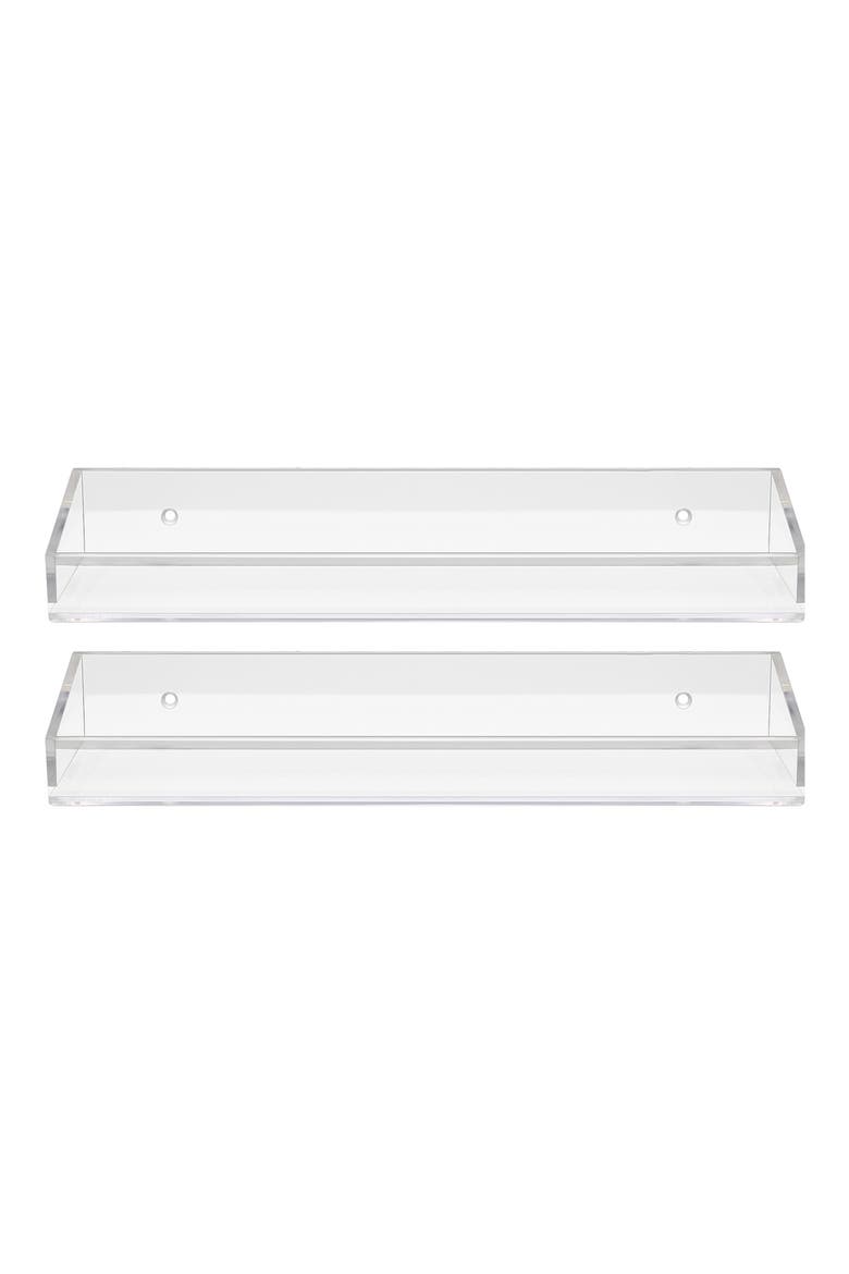 Acrylic Bathroom Shelf - Set of 2, Alternate, color, CLEAR