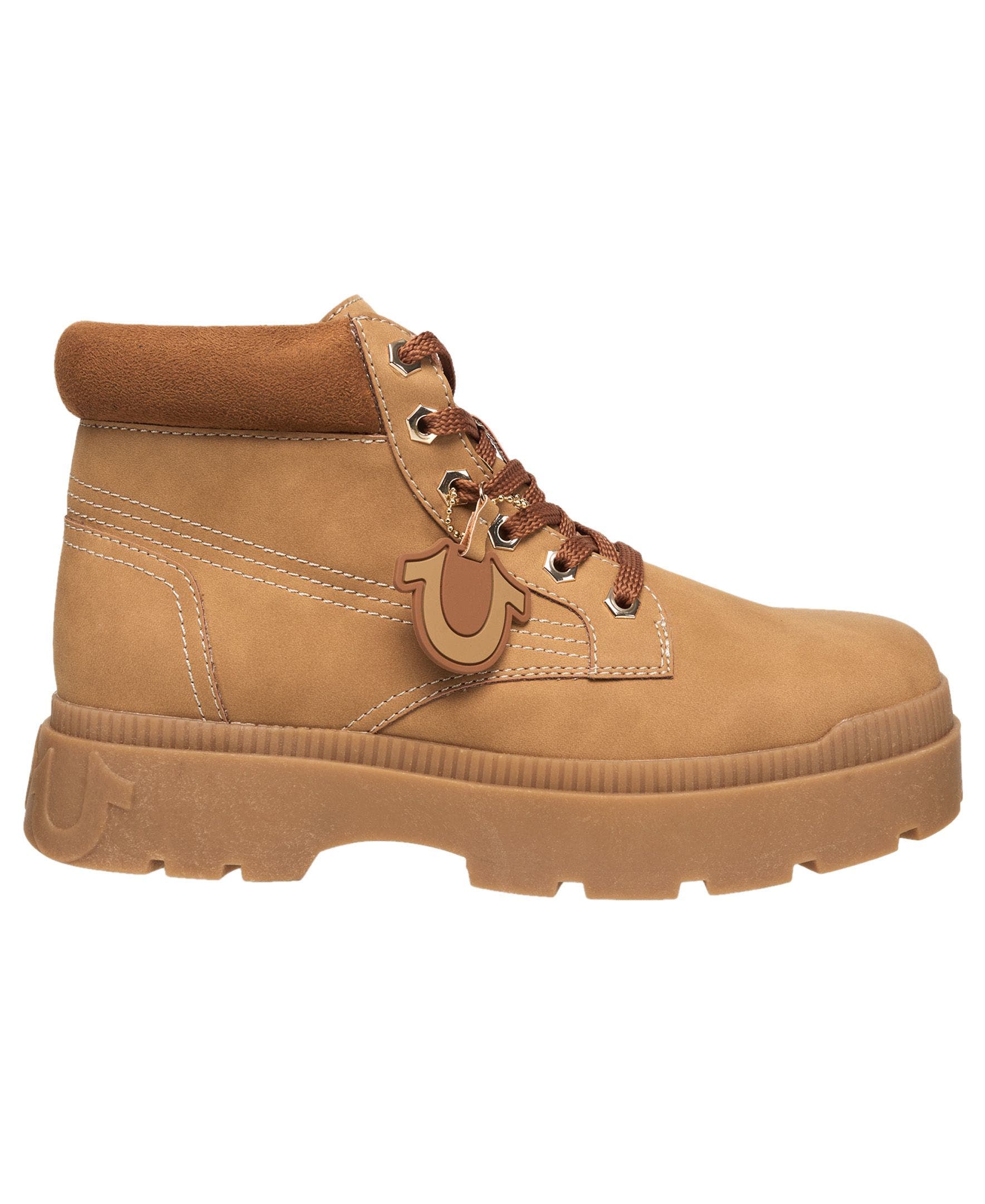 Brent Faux Suede Work Boot, Alternate, color, Tan