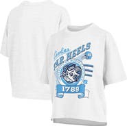 PRESSBOX Women's Pressbox White North Carolina Tar Heels Rock & Roll Slub T-Shirt