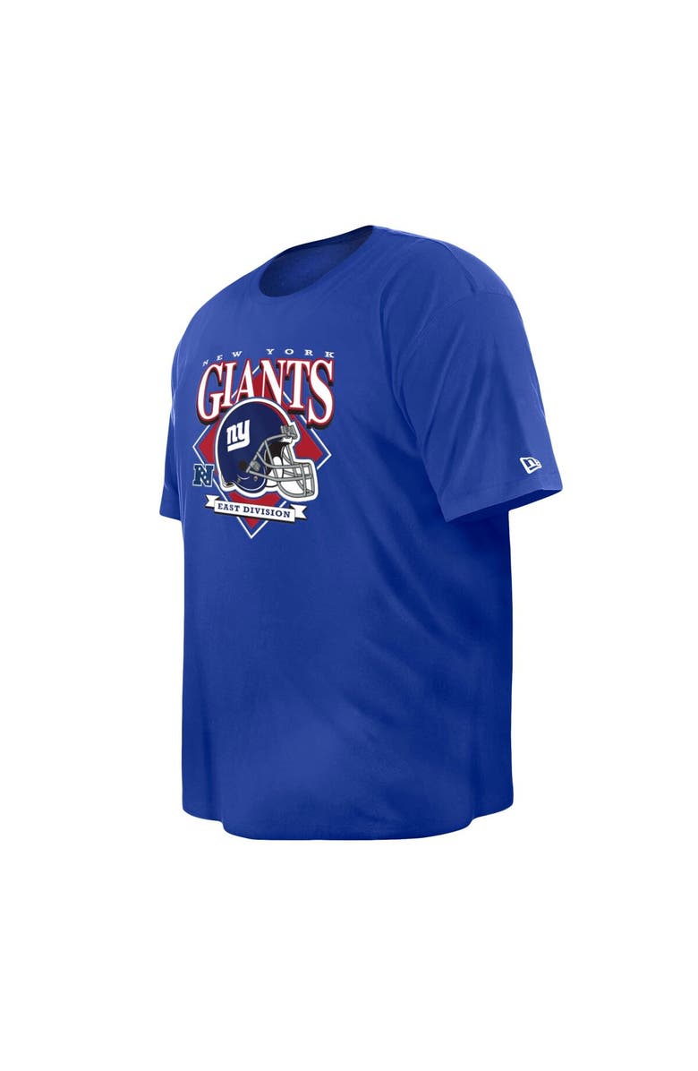 New Era Men's New Era Royal New York Giants Big & Tall Helmet Historic Mark T-Shirt, Alternate, color,