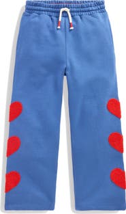 Mini Boden Kids' Heart Appliqué Sweatpants