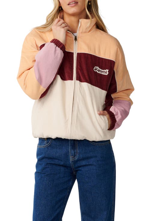 Keepsakes Colorblocked Corduroy Bomber Jacket