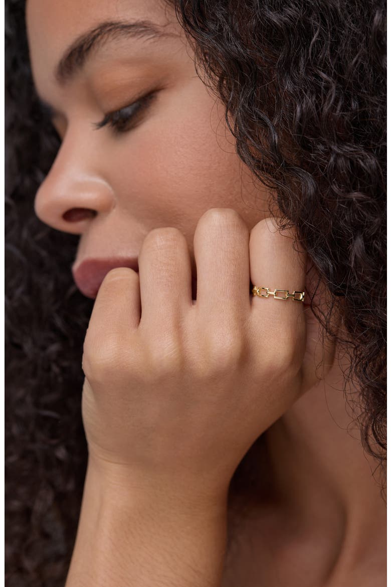 14K Gold Link Stacking Ring, Alternate, color, 14K YELLOW GOLD