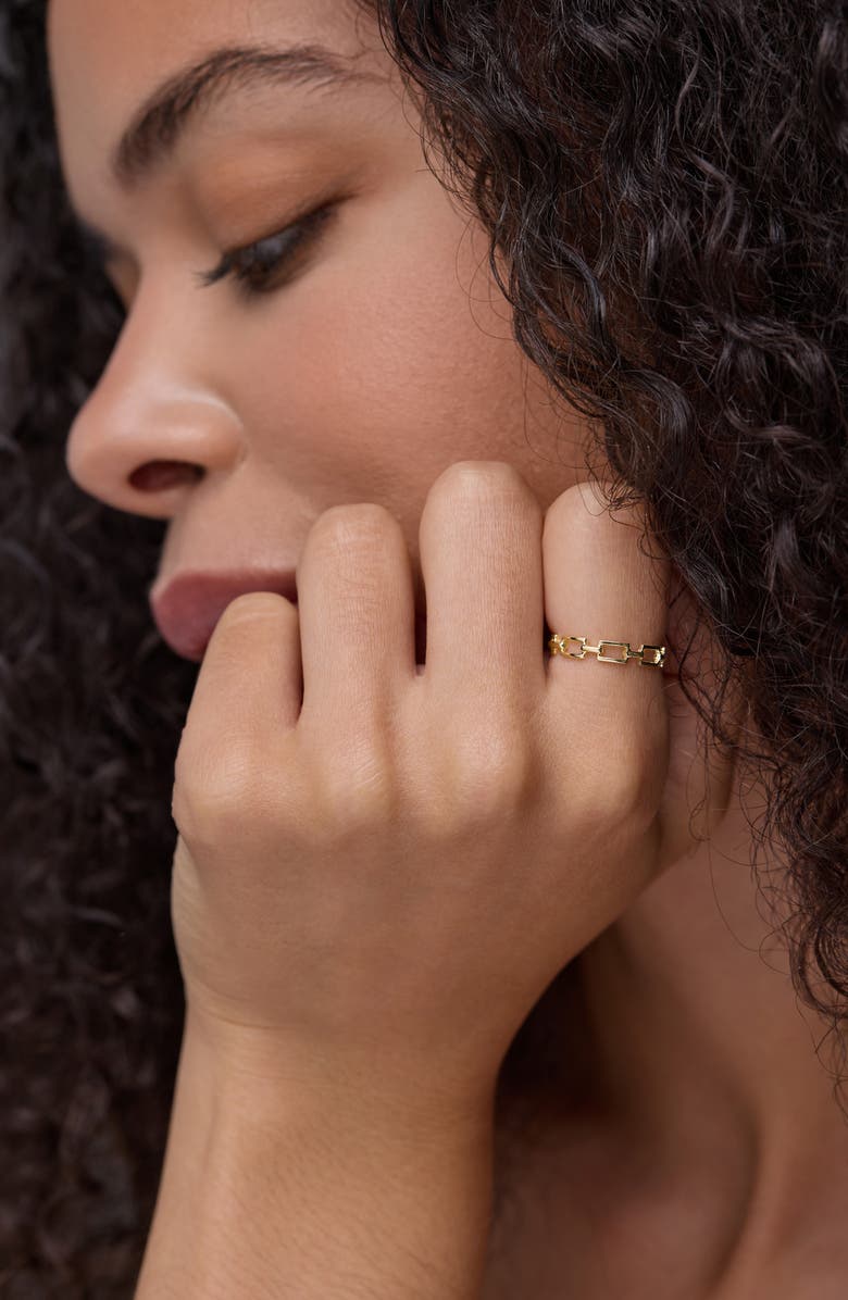 Bony Levy 14K Gold Link Stacking Ring, Alternate, color, 14K Yellow Gold