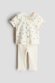 H&M 2-piece Blouse And Leggings Set