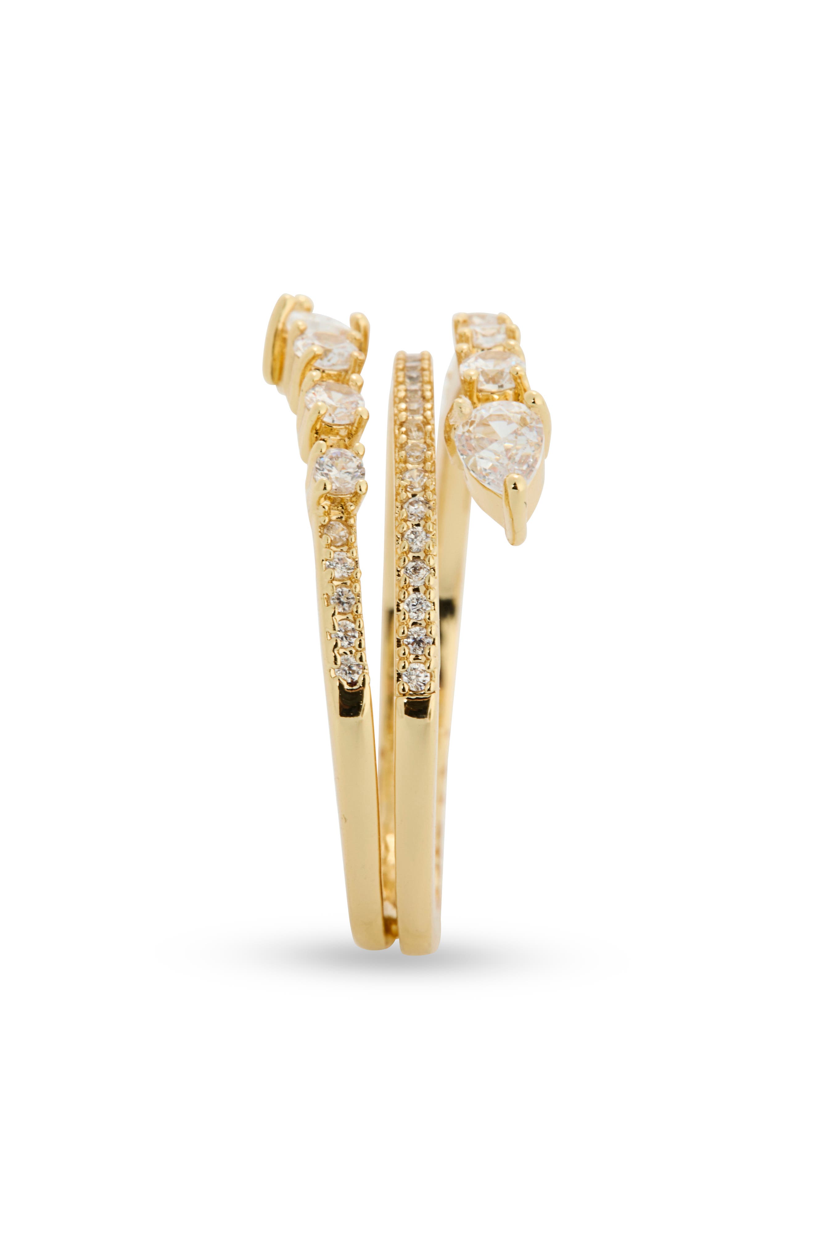 NORDSTROM RACK Graduated CZ Coil Ring (Women) | Nordstromrack