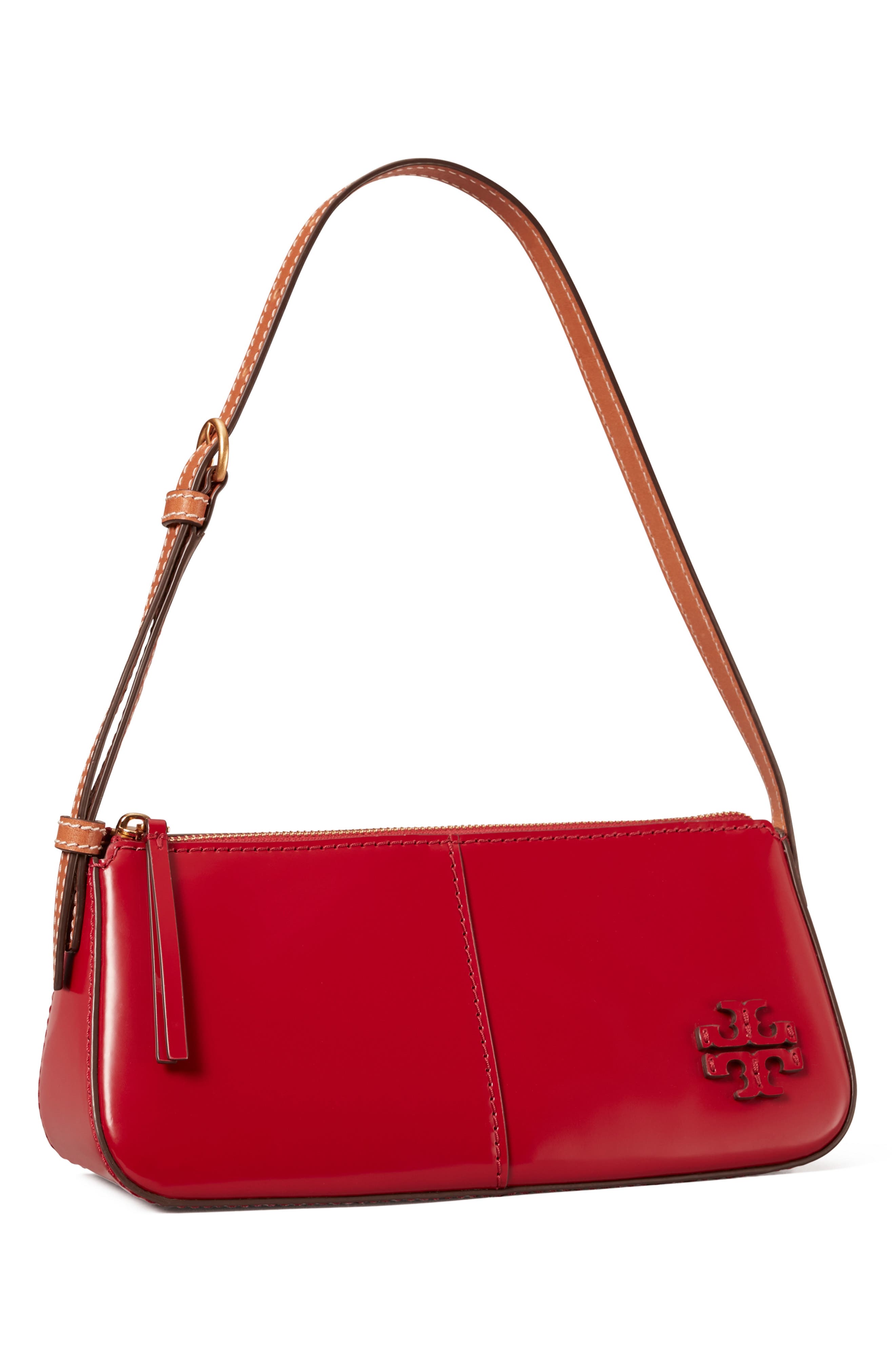 Tory Burch McGraw Spazzolato Wedge Shoulder Bag, Alternate, color, 