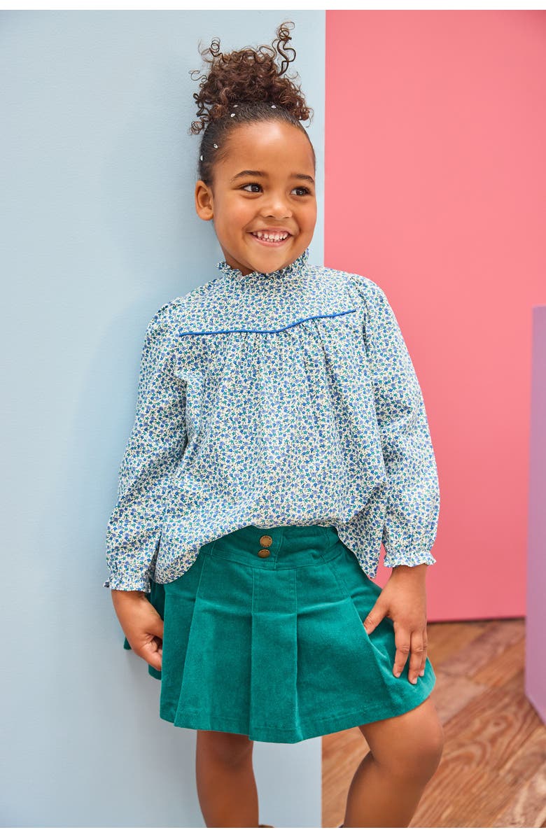 BISBY Kids' Pleated Mini Skort, Alternate, color, Peacock Velvet