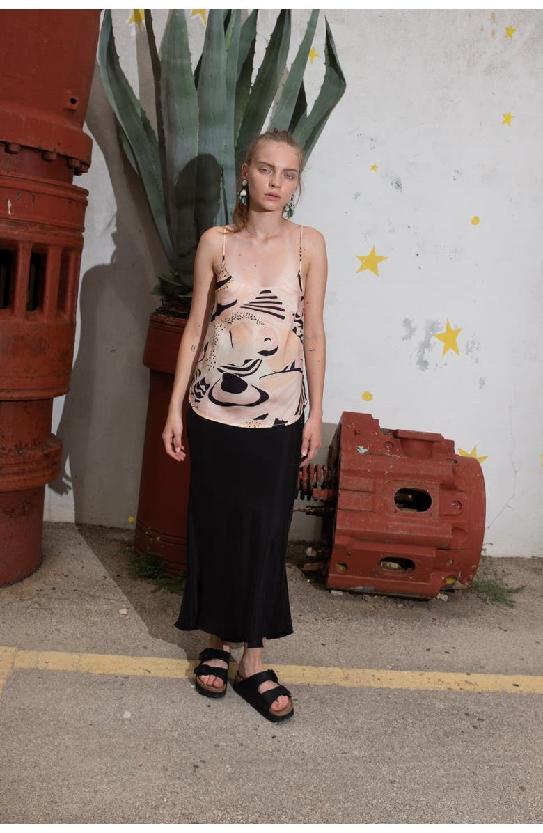 Untitled in Motion Salacia Bias-Cut V-Back Printed Tank, Alternate, color, Shells