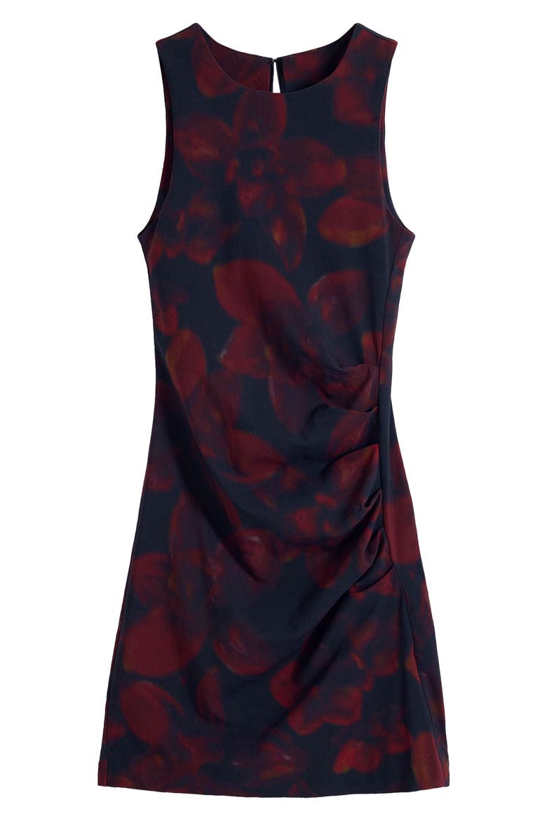 Ruched Sleeveless Minidress, Alternate, color, DARK RED