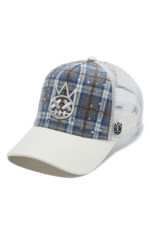 Shimuchan Logo Plaid Flannel Trucker Hat