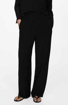 MANGO Textured Flowy Pants