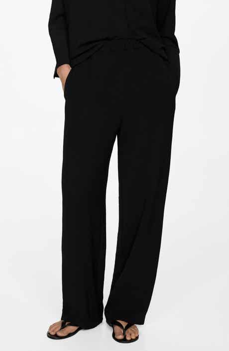 MANGO Textured Flowy Pants