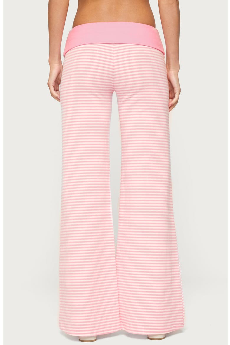 Meggy Stripe Foldover Pants, Alternate, color, LIGHT-PINK-AND-WHITE