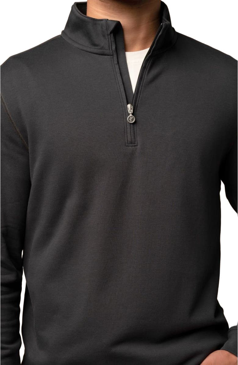 ASHWORTH GOLF Terry Twillback 1/4 Zip, Alternate, color, Black