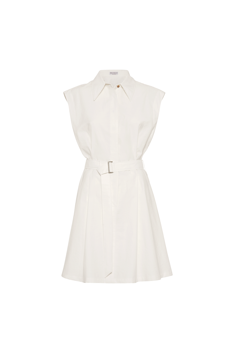 Brunello Cucinelli Mini Chemisier dress with monili, Main, color, Panama