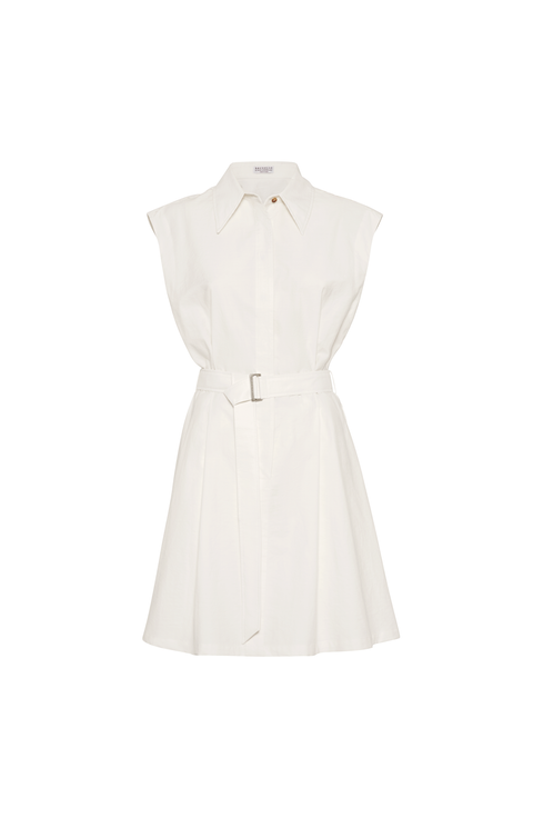 Mini Chemisier dress with monili