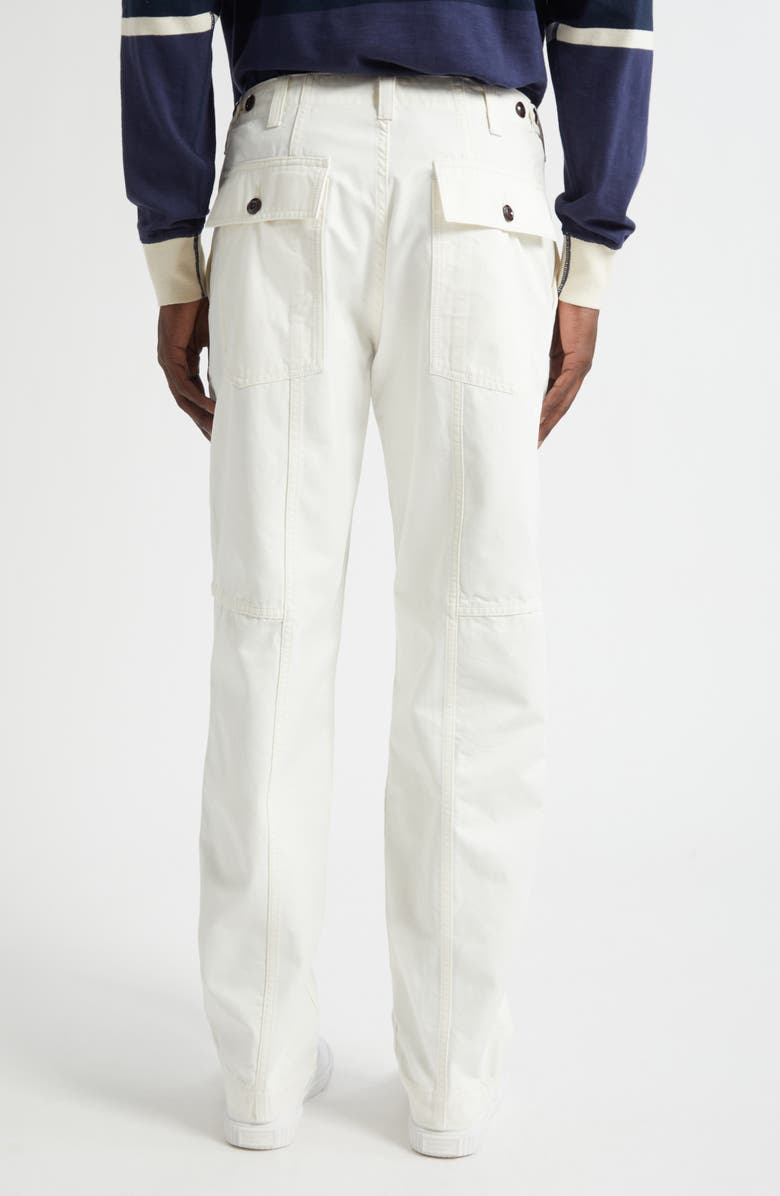 Drake's Cotton Canvas Panel Trousers, Alternate, color, Ecru