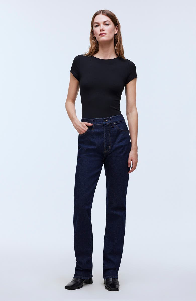 Madewell Crewneck Thong Bodysuit, Alternate, color,