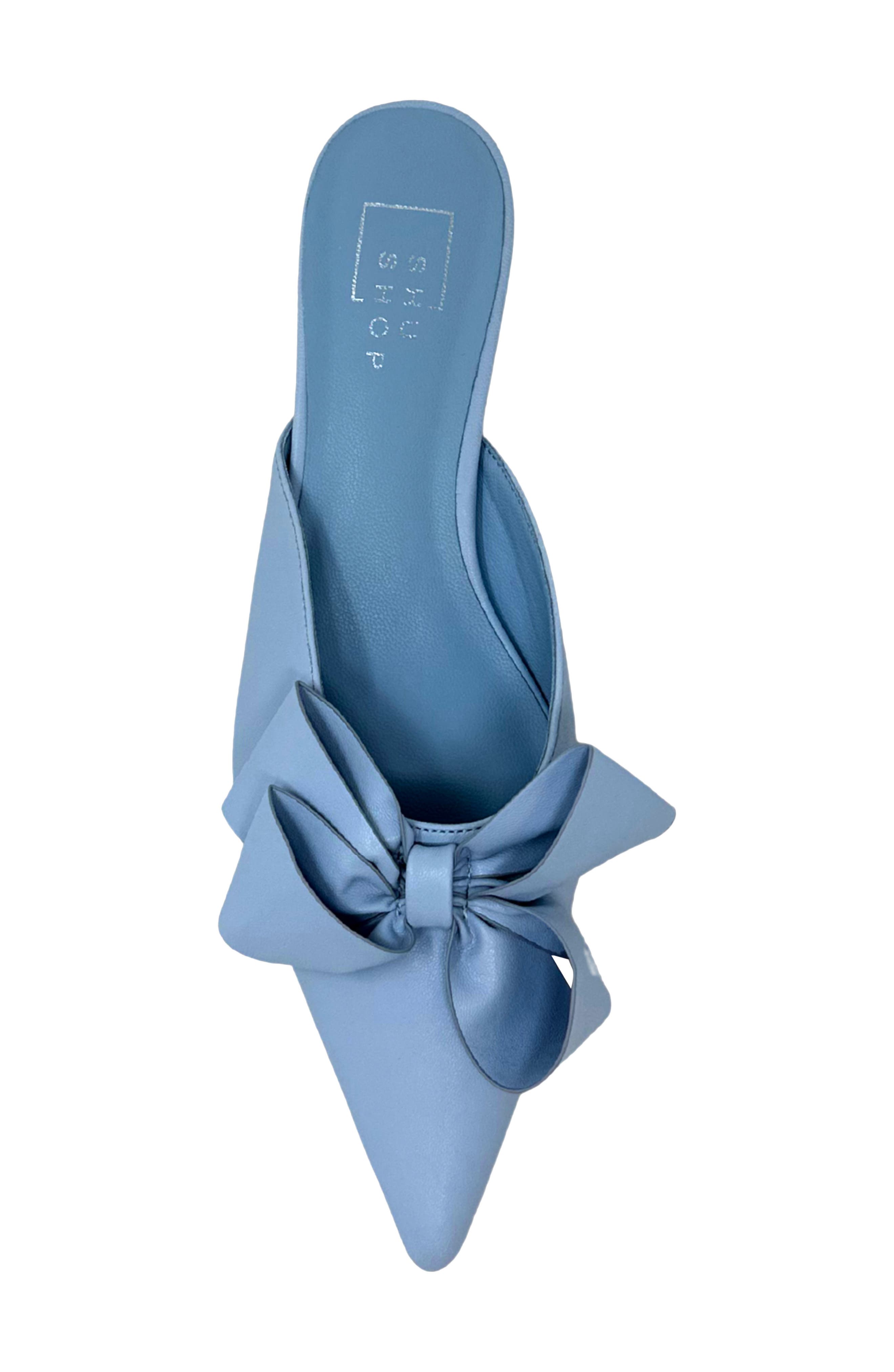 Nell Pointed Toe Kitten Heel Mule, Alternate, color, LIGHT BLUE