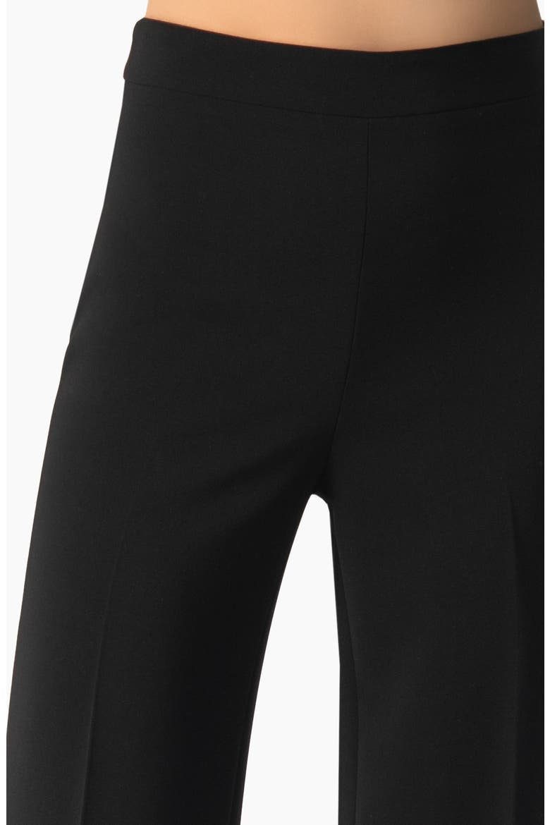 Structured High-Waist Wide-Leg Tailored Dress Trousers, Alternate, color, Black
