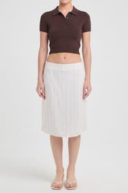 nuaje nuaje Le Straight Midi Skirt