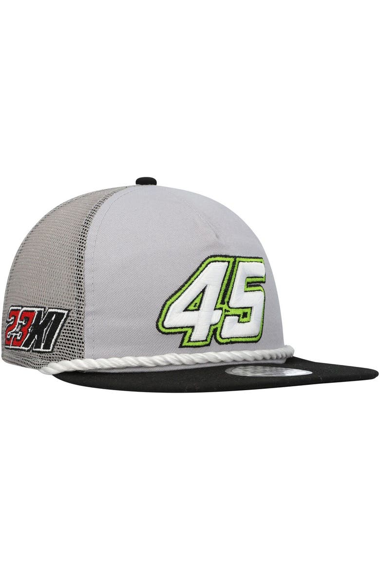 Men's New Era Gray/Black Kurt Busch Golfer Snapback Hat, Main, color, Gray