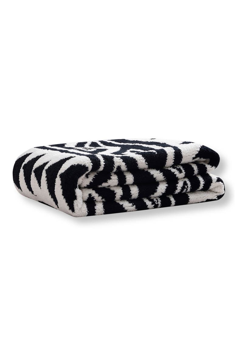 Tetouan Chenille Throw Blanket, Alternate, color, BLACK - OFF WHITE