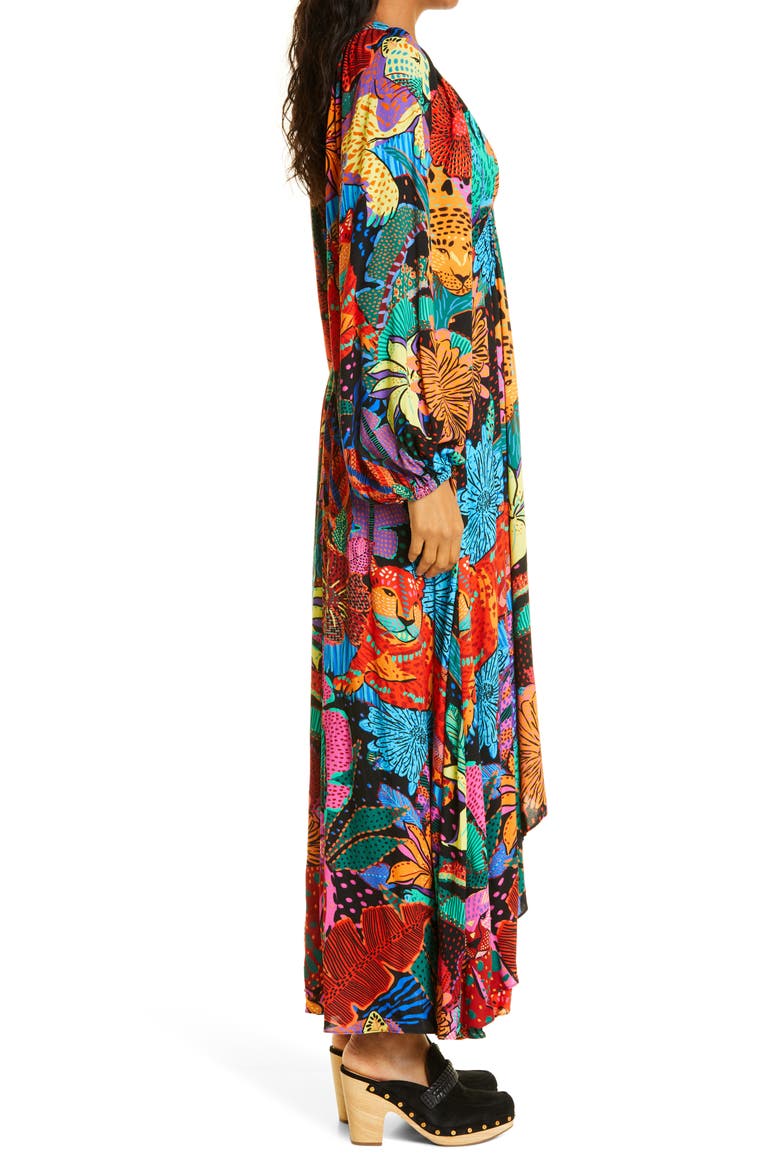 Long Sleeve Maxi Dress, Alternate, color, BLACK MULTI