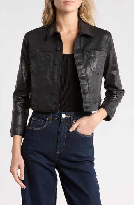 Alma Cropped Coated Trucker Jacket