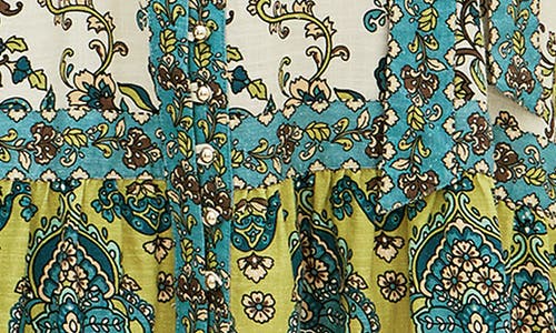 City Chic Sable Print Long Sleeve Minidress In Green