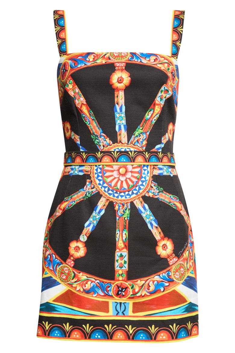 Carretto Canvas Minidress, Main, color, VARIANTE ABBINATA