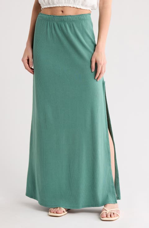 Slit Maxi Skirt