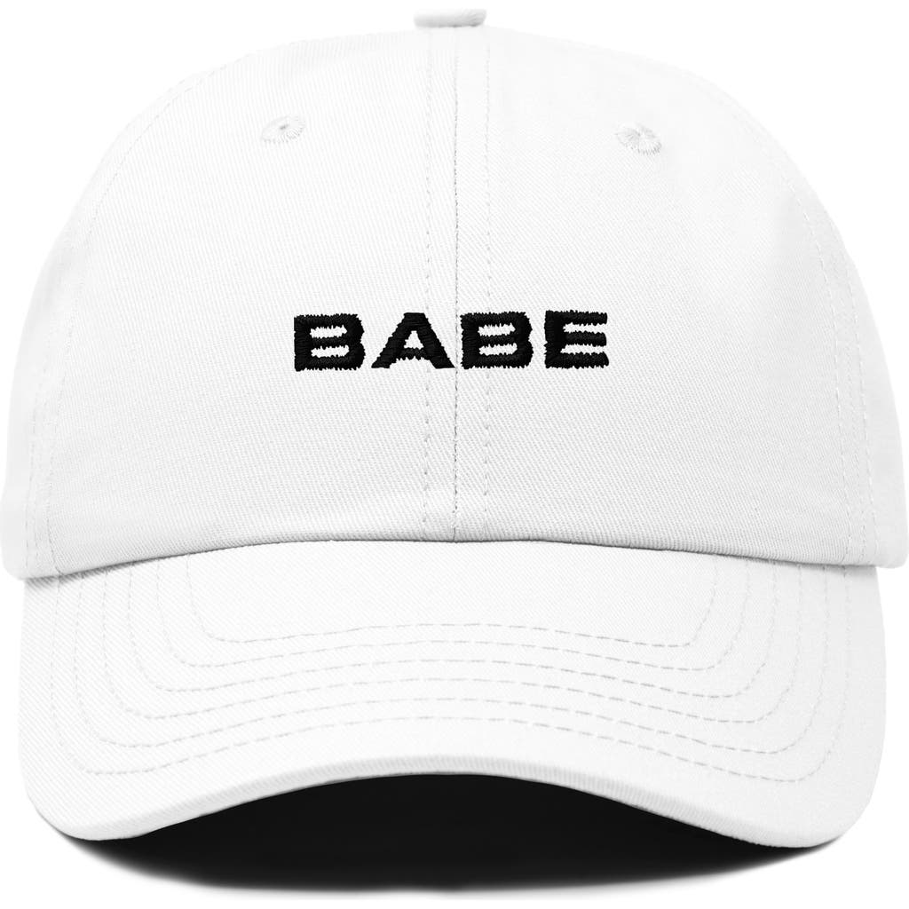 Dalix Babe Embroidered Cap In White