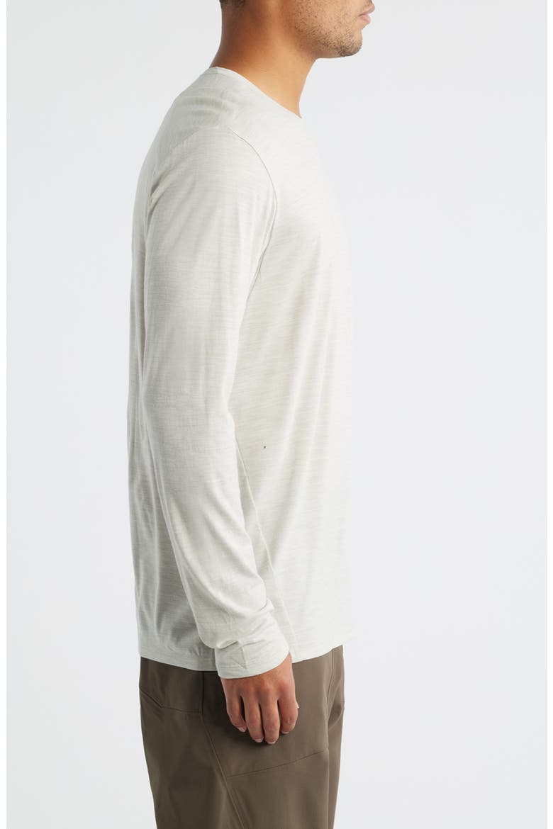 Frame Long Sleeve Wool Blend T-Shirt, Alternate, color, DARK COCOON HEATHER