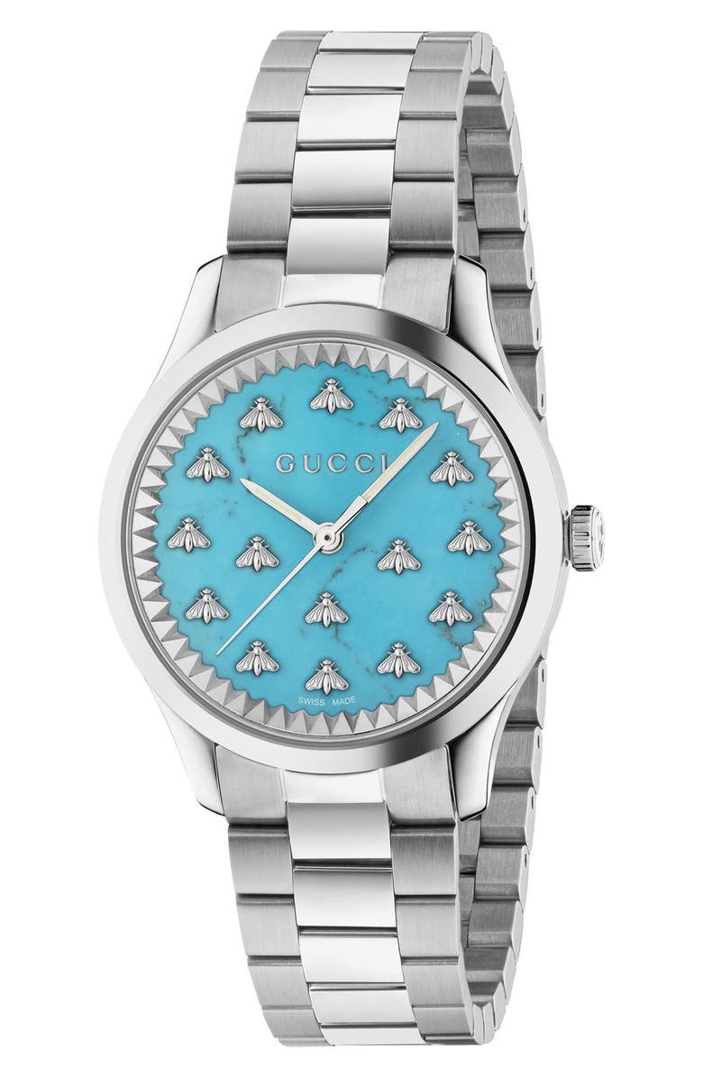 Gucci G-Timeless Bee Bracelet Watch, 32mm, Main, color, 