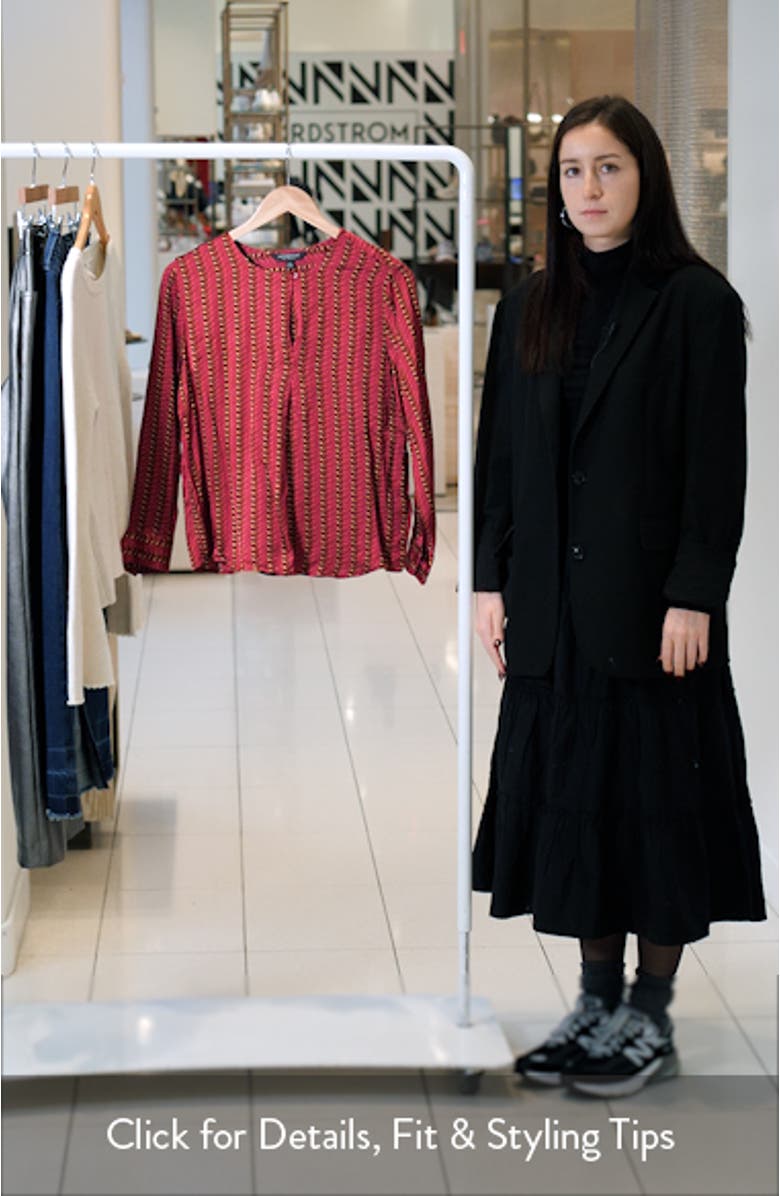 Ruby Dotted Stripe Popover Top, sales video thumbnail