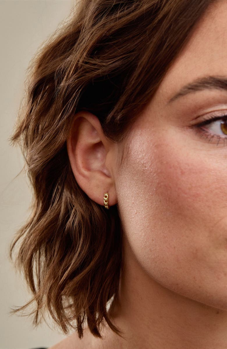 Set & Stones Joan Curb Chain Hoop Earrings, Alternate, color, Gold