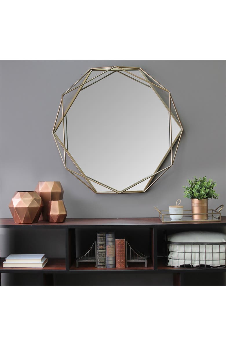 PARKLAND COLLECTION Gold Chloe Wall Mirror, Alternate, color,