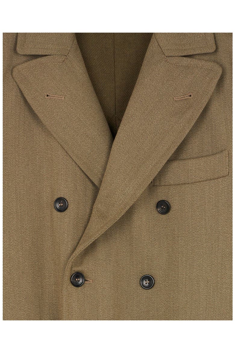 Serwilliam Wool Double-Breasted Coat, Alternate, color, GREEN