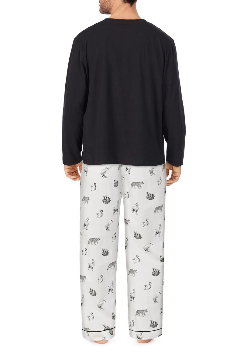 Wild Animals Henley Pajamas, Alternate, color, WILD ANIMALS