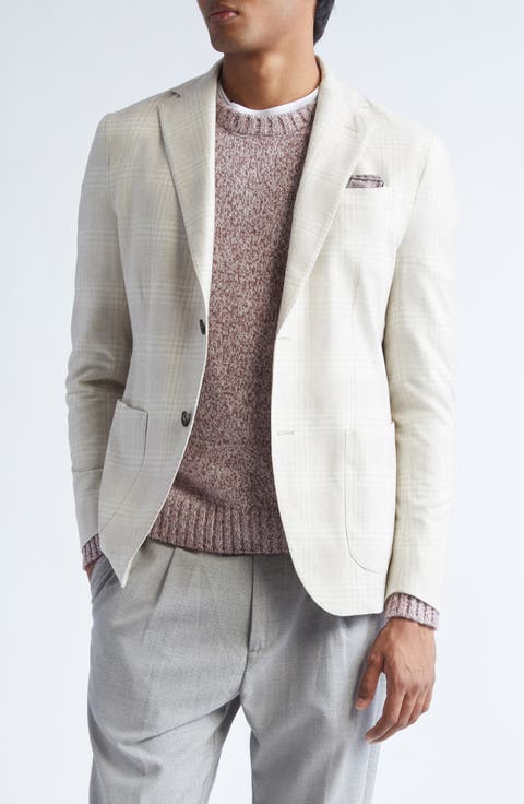 Plaid Wool, Silk & Cashmere Soft Jacket