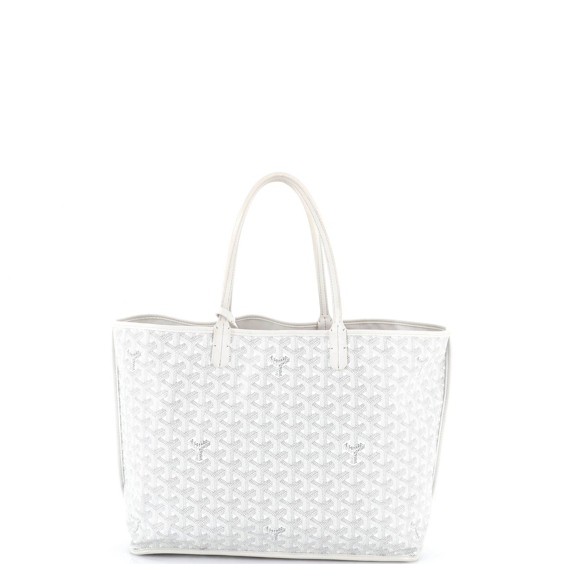 Pre-Owned Goyard Anjou Reversible Tote Coated Canvas PM, Main, color, White