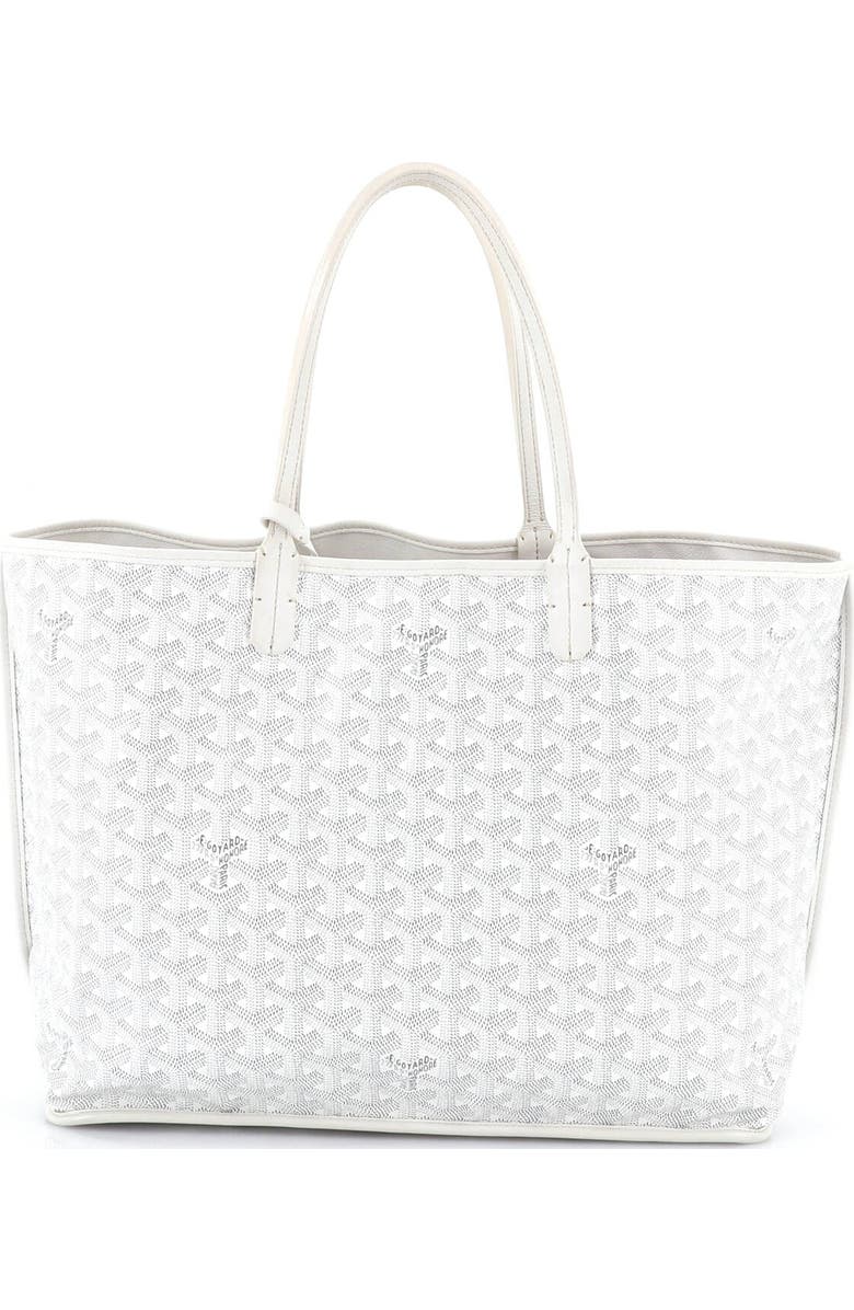Pre-Owned Goyard Anjou Reversible Tote Coated Canvas PM, Main, color, White