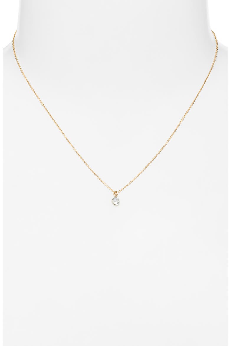 Kira Cubic Zirconia Pendant Necklace, Alternate, color, GOLD
